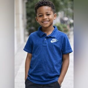 Nike Boy's Kids Blue Polo Shirt Size 7